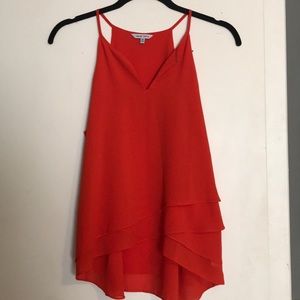 Express burnt orange asymmetrical tank top